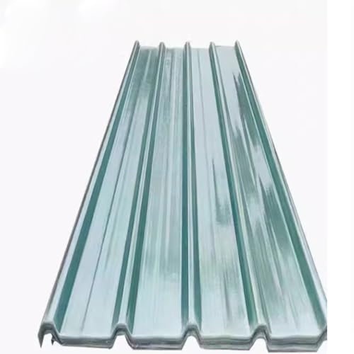 1.5mm Anti UV Clear Corrugated Roofing Sheets Fiberglass Daylighting Panels for Rain Proof Cladding and Sunroom Easy to Bend and Cut 0.9x1.5m (35x59in) 1 Pcs