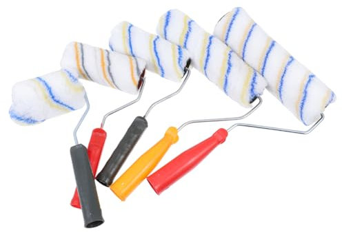 jojofuny 5pcs Paint Roller Set Microfiber Covers Mini Paint Rollers for Detail and Corner Painting Includes 6 8 for Wall