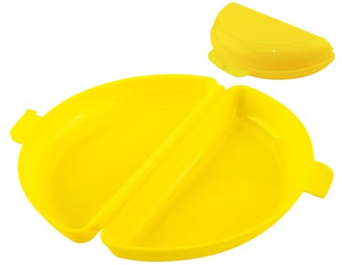 Padella per uova in camicia, stampo per omelette, stampo per omelette per microonde, padella per uova in camicia con coperchio, per cuocere uova in camicia, panini, accessori per cuocere uova in