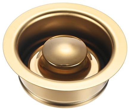 M METERXITY 2-Pack Garbage Disposal Sink Flange 3-1/2in Gold | Kitchen Sink Replacement Accessories, Garbage Disposal Parts, Universal Flange Fit for Standard Sink Drain Hole