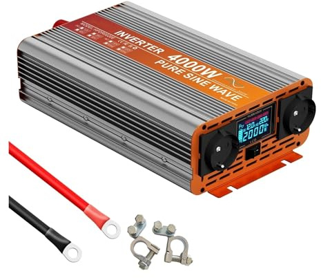 Transformateur Onduleur Sinusoïdal Pur 12 V vers 220 V 3000 W Convertisseur 12 V vers 220 V 220 V vers 24 V Onduleur(12V,220V-50HZ_4000W)