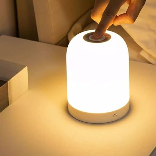 Lámpara de luz nocturna LED con sensor táctil para uso portátil en dormitorios y espacios para niños