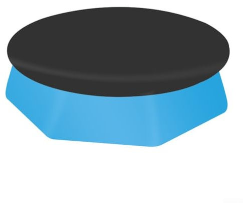 Copertura rotonda per piscina da giardino, protezione solare antipolvere per piscina, copertura antipioggia, con foro di scarico, per piscine gonfiabili (366 cm)