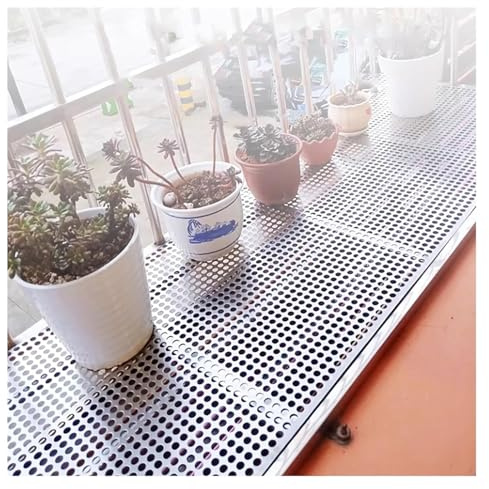 SSDDLZEQ Tiras de Sellado for Ventanas, Fabricadas en Malla Decorativa de Metal Perforado de Acero Inoxidable 304, adecuadas for barandillas de Balcones y terrazas.(40 x 50 cm)