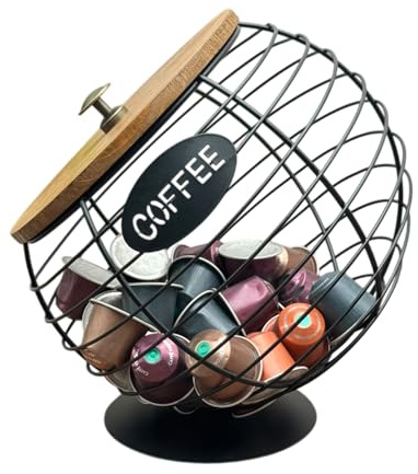 Fenayuu Halter Für Kaffeekapseln | Große Kapazität mit Deckel Organizer - Kaffeepads Station | Für Die Küche, Das Zuhause, Die Theke, Das Wohnzimmer, Party