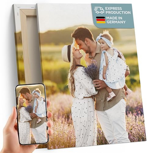 CRAZY CANVAS Dein Foto auf Leinwand - 60x80 cm | Personalisiertes Leinwandbild mit Foto-Upload - Fotogeschenk zum selbst gestalten - Mit Holzrahmen - Made in Germany