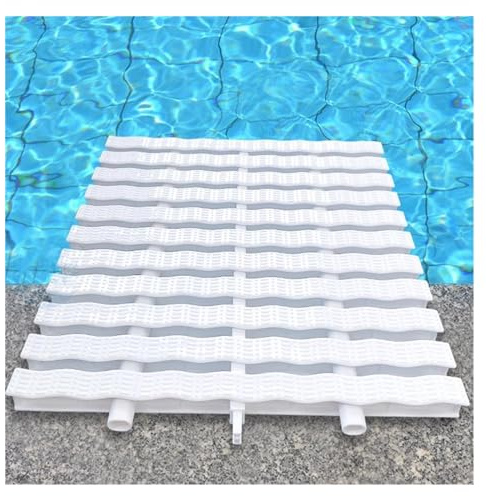 Rejilla de drenaje de desbordamiento para piscinas, filtro protector de canalones de plástico PPS, cubierta antideslizante empalmable para baño y cocina al aire libre, diseño blanco duradero