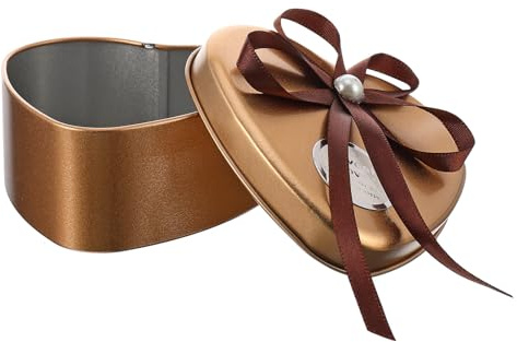 Cabilock Bonbondose Herz aus Metall mit Deckel Kreative Süßigkeitenbox für Hochzeit und Party Weißblech Hochzeitsbox als Pralinenschachtel und Geschenkverpackung