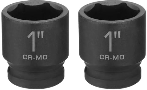 QUARKZMAN 2P Bussola A Impatto Bassa 6 Punte 1 Bussola 1/2 Attacco Quadrato 38mm (1.5) Lunghezza 40 Acciaio Lega Per Casa Auto Mozzo Dadi Esagonali Bulloni Riparazione Nero