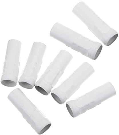 BESPORTBLE 8 Casquillos para Portalámparas E14 para Lámparas Colgantes y Candelabros de Cristal, Cubiertas de Hierro Blanco Diseño de Borde Acampanado para Iluminación Suave en Dormitorios