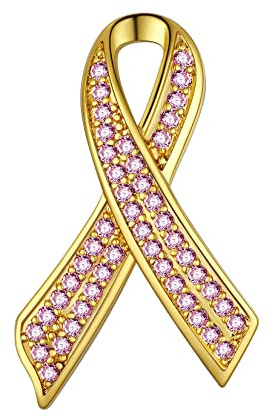 U7 Broche Ruban Plaqué Or Jaune/Platiné avec Zircon Cubique Blanc/Rose Pins Épingle Bijoux Femme Fille Accessoire de Vêtement