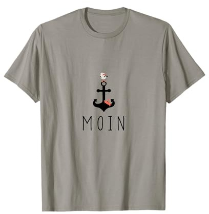 Anker mit Möwe und Krabbe | AHOI | Norddeutsch | T-Shirt