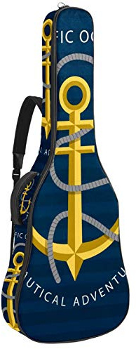 Gitarrentasche mit Reißverschluss, wasserdicht, weich, für Bassgitarre, Akustik- und klassische Folk-Gitarre, Anker
