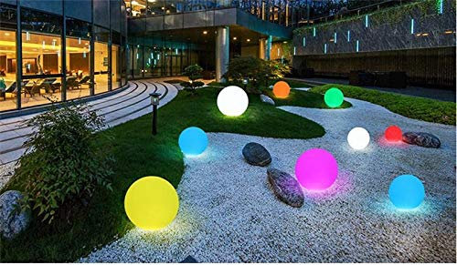 LED luminosa lampada a sfera all'aperto impermeabile ricaricabile palla luminosa palla da giardino lampada da giardino a pavimento lampada sferica scena luce lampada (Size : D500MM)