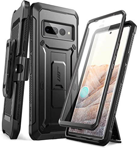 SUPCASE Outdoor Hülle für Google Pixel 7 Pro 360 Grad Handyhülle Bumper Case Robust Schutzhülle Cover [Unicorn Beetle Pro] mit Displayschutz und Gürtelclip 2022 Ausgabe (Schwarz) | Bumper Case Robust Schutzhülle Cover [Unicorn Beetle Pro] mit Displayschutz und Gürtelclip für Google Pixel 7 Pro
