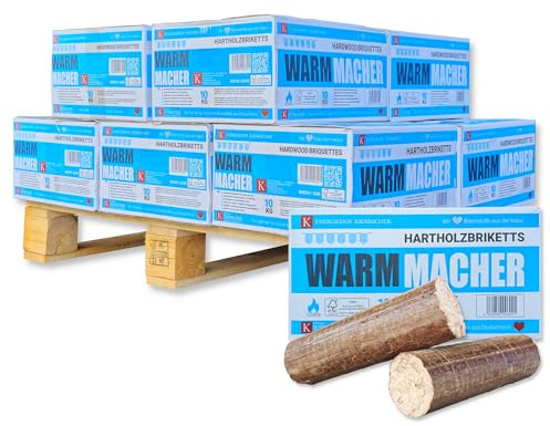 100kg Nestro Hartholzbriketts 10x10kg Karton FSC Gluthalter Kamin Ofen Brenn Holzbriketts Heiz Grill Smoker Kohle | Energie Kienbacher