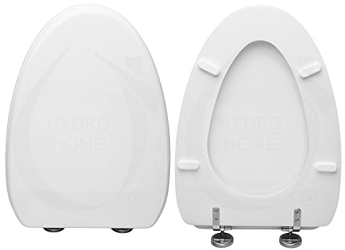 HYDRO HOME Tavoletta Wc Compatibile con SWEET LIFE DOLOMITE, Copriwater In Legno Rivestito Con 2 mm Di Resina Colore Bianco, Cerniere Fissaggio Dall'alto MADE IN ITALY