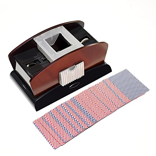 Batteriebetriebener automatischer Shuffler, professioneller Shuffler aus Holz, geeignet für Zuhause und Unterhaltung, verwendet für 2-Lagen-Poker-Leichtgewichts-Solitaire-Shuffler
