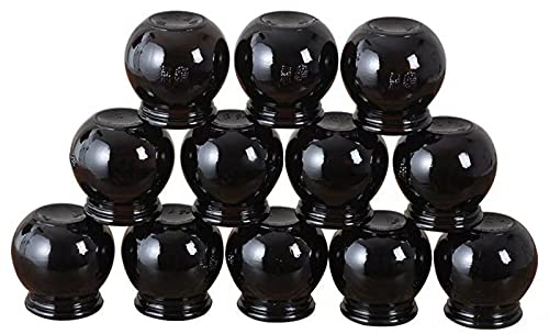 Schröpftherapie-Sets, 12-teiliges explosionsgeschütztes Schröpfset aus dickem Glas, professionelles Schröpftherapie-Set, stärkere Saugkraft, ideal für Gesichts- und Körpermassagen – entspannen Sie M
