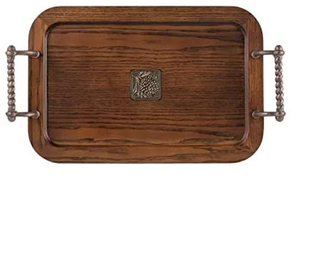 SUNESA Plateau Service Plateau de Rangement rectangulaire en Bois Plateau de Service Alimentaire Plateau de Service à thé Pain aux Fruits Plateau de Rangement de Table Plateaux Décoratifs