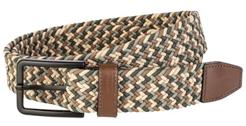 camel active Herren Multicolour Flechtgürtel Grün-Beige, menswear-XL