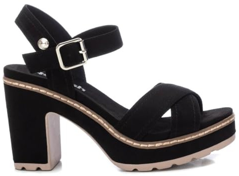REFRESH - Sandalia Mujer Negro - Calzado Cómodo y Versátil - Moda casual - Modelo 17156005 (Talla 36)