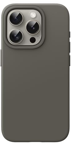 JETech Silikon Hülle für iPhone 15 Pro, Tonbraun | Seidig Weiches Gefühl, Stoßschutz, Kratzfest, Mikrofaser-Innenfutter