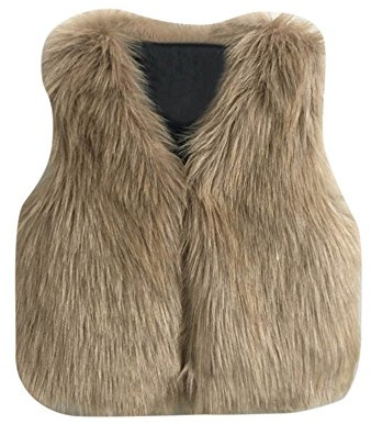 FGUUTYM Kunstpelz Fellweste Kinder Mädchen - Kinderweste Fellweste Warm Winter Pufferweste Faux Pelz Mantel Ärmellose Weiche Winterjacke Outwear Winddicht Wintermantel Baumwollmantel