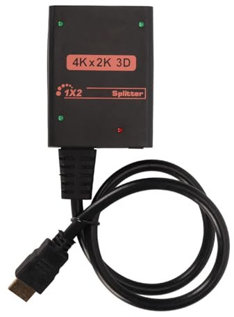 HDMI Splitter, 1 in 2 Out 4K HDMI Splitter Conventer Dual Monitors HDMI Splitter for IOS TV, for LE TV, for Xbox X360, for PC, for Media BOX, for Camera, for Smart BOX, Etc