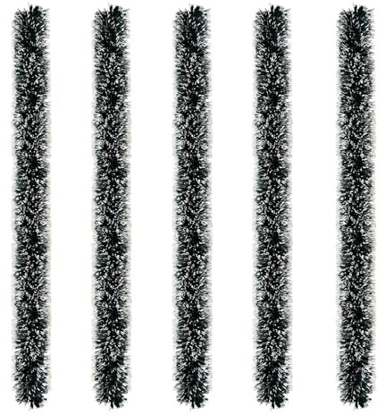 Guirnalda de Navidad 10M - 5 PCS Oropel Metálico y Abeto Artificial para Árbol, Bodas, Casas, Fiestas (A)