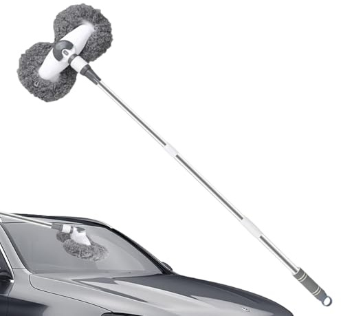 Generisch Spazzola per Lavaggio – | Spazzole per la Pulizia | Spazzola per Lavaggio Auto Retrattile | Spazzola per Lavaggio Auto Leggera autolavaggio Auto con Manico Rimovibile in