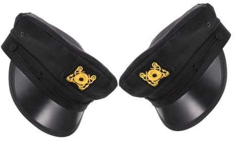 UPKOCH 2pcs Performance Hat Captain Sailing Hat Costume Comfortable Fit for Boat Trips and Parties