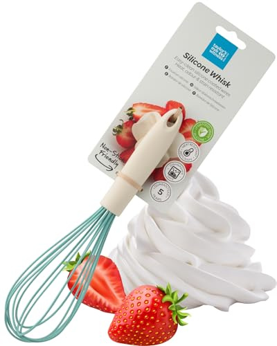 Taylors Eye Witness Large Turquoise Silicone Whipping Whisk - Dishwasher Safe. Non-Scratch Balloon Head. Easy Clean. Odour, Stain, Heat Resistant(260°C/500°F) 5 Yr Guarantee