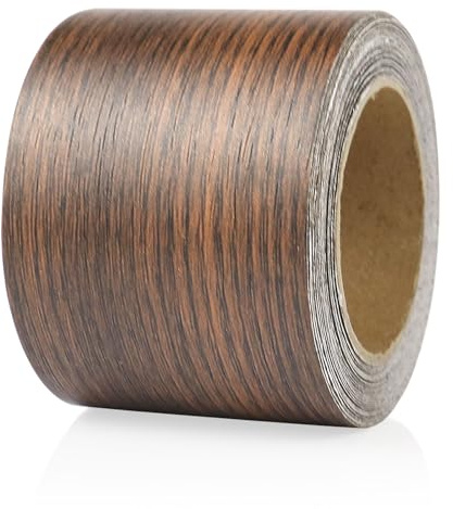 BOMEI PACK Ruban de réparation en grain de bois 5cm/10cm*10m–Auto-adhésif, pour meubles, sols, portes, armoires, murs,décoration intérieure et projets de bricolag (5cm*10m, Noyer)