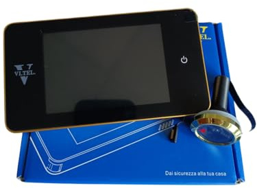 VI.TEL. Spioncino Digitale con Display LCD 4, Angolo di Visuale 110°, Alimentazione a Batterie, per Porte 38-100 mm BRONZO