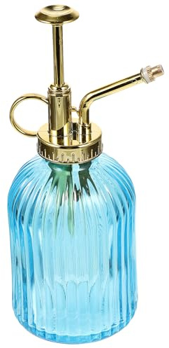 Homoyoyo Glas Sprühflasche 350ml Vintage Gießkanne Blumensprüher Transparente Bewässerungssprühflasche für Zimmerpflanzen Sukkulenten