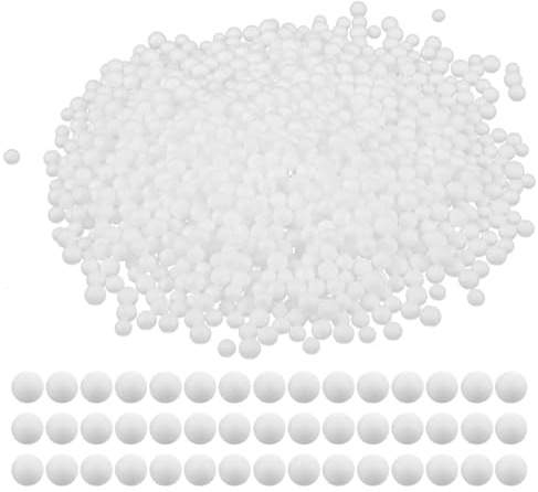 Baluue Sitzsackfüllung Schaumstoffpartikel 250g Weiß Weiche Füllbällchen für Sofakissen und Sitzsäcke Sichere Vielseitige Nachfüllung für Wohnzimmermöbel