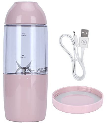 Spremiagrumi Elettrico Portatile 380ml, 4 Lame, Batteria 4000mAh, USB Ricaricabile - Alta Velocità 20000RPM, Protezione Spegnimento, Design Sicuro e Pratico