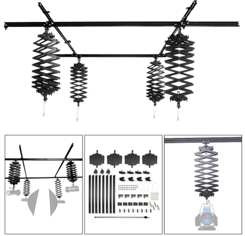 Studio 2.8x2.8m Pantograph Ceiling Rail System Complete Kit 2m Drop Pantograph Stand for Photography Photo Video Studio Lighting Equipment