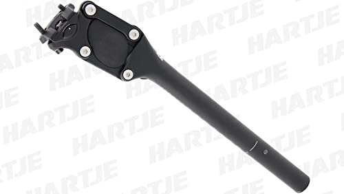 CONTEC Federsattelstütze SP-060 Slim Long Travel, Parallelogramm Durchmesser 27,2 mm, Länge 400 mm, Federweg 36 mm, Aluminium, für Touren und Sport, Schwarz