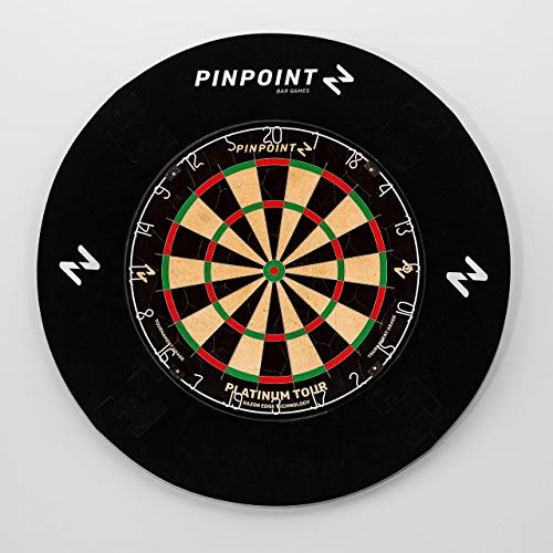 PINPOINT EVA Dartboard Surround | Reversible 4-Piece Foam Ring Wall Protector with Interlocking Design – Fits All 18in Professional Dartboards – Easy Assembly for Home or Club Use [4 Colours]