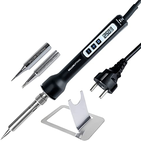 GALLUNOPTIMAL Temperatur geregelter Lötkolben – 65 Watt, 80° - 480°C, mit LCD-Display – temperaturgeregelt, mit Kalibrierfunktion, 230V - GOSprint65