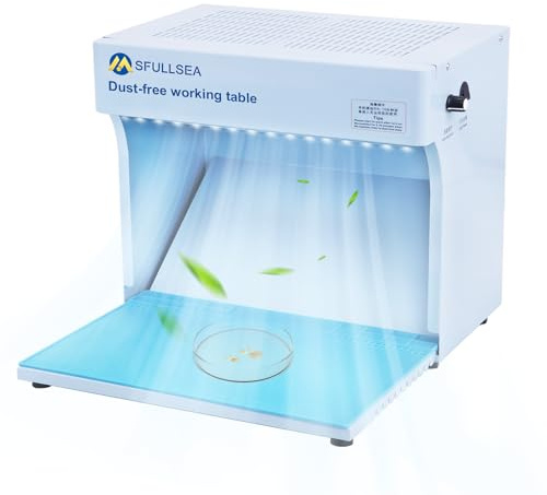 MSFULLSEA Laminar Flow Hood HEPA Filter Flow Hood Mycology HEPA Air filtration Fan Unit for Mushroom Mycology & Phone LCD Repair Laboratory Tissue Culture