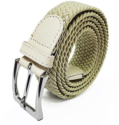 Glamexx24 Elastischer Gürtel Unisex, Geflochtener Stretchgürtel für Damen & Herren, Stufenlos Verstellbarer Stoffgürtel ohne Löcher, Flechtgürtel für Jeans & Freizeithosen (Breite: 3,5 cm)