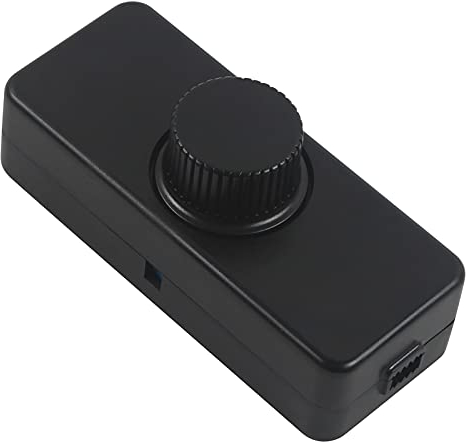 Aroidful - Dimmer a LED posteriore da 3 - 100 W (dimmer rotativo), utilizzato per LED dimmerabili, lampada a incandescenza, lampada alogena, 220-240 V, interruttore a innesto CE, nero