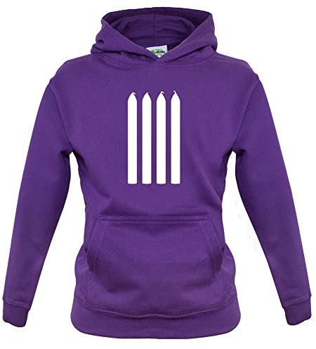 Dressdown Four Candles - Childrens/Kids Pullover Hoodie - Purple - 1-2 Years