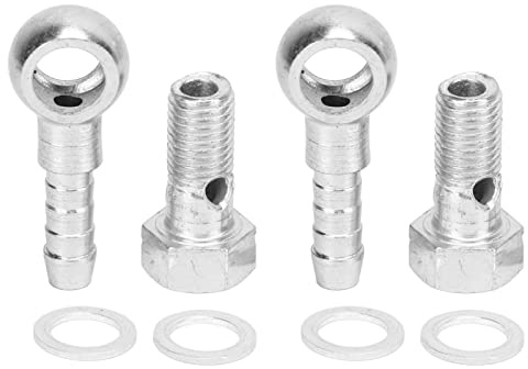 Banjo Schlauchfittings,M8 Turbolader Banjo Schlauchschraube Bremsleitung Fittings Adapter Unterlegscheiben Edelstahl für 4‑5mm Heizöl Schläuche