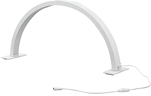 Make-up-Lampe, Kreisförmige Microblading-Tattoo-Lampe, Nagel-Schreibtischlampe, 28 Zoll, 35 W, 3000 K Bis 6000 K, Dimmbares LED-Halbmondlicht für Hautpflege, (EU-Stecker)