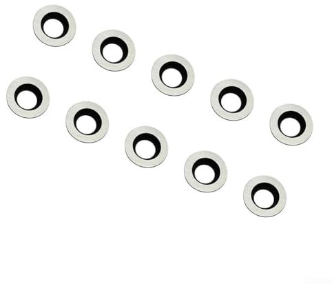 Hartmetall-Einsätze-Set, 8,9 mm, runde Hartmetall-Einsätze Ci5 für Drechselwerkzeuge, indexierbar für Endbearbeitung, Halb-Finish, 10 Stück