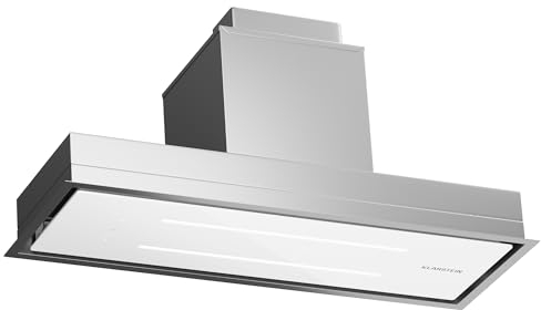 Klarstein - Cappa aspirante con filtro d’alluminio lavabile in lavastoviglie, silenziosa a scarico, 410 m³/ora di flusso d’aria, efficienti cappe a parete con LED & controlli touch